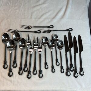 Gourmet Settings NEW GS Twist N Shout 19 Piece Set Serve For 4 + Stainless Iron